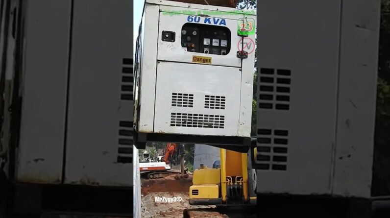 Excavator Lift Stamford Genset 60KV #shorts